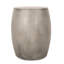 Table d'appoint d'extérieur en béton léger - forme ovale minimaliste pour patio, gris, l 24,48 po x P 17,72 po, H 20,45 po, sans assemblage Design contemporain convexe prêt à se transformer