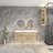 58.6'' Double Bathroom Vanity with Plastic Top-1623966159