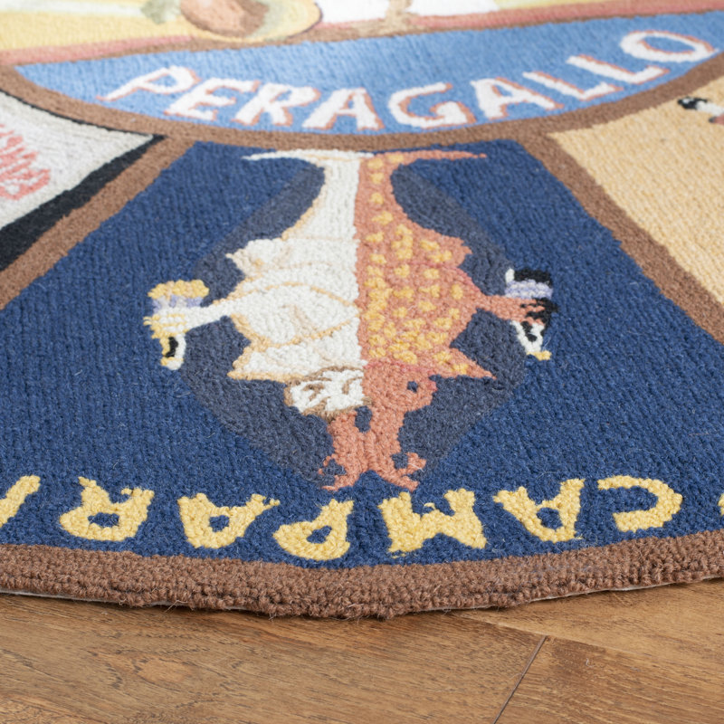 Brayton Hand Hooked Wool Pile Rug, Round 8'