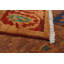 Tapis unique en laine noué à la main Shalimar des années 2010 de 9 pi 6 po x 12 pi 2 po brun clair / rouge Céline
