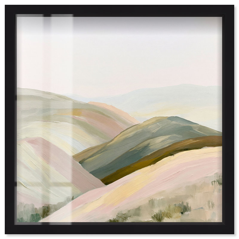 «Twilight Hills Shadowbox» par Caroline, 13" H x 13" W, Black Frame