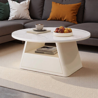 Table basse italienne de style crème minimaliste