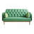 Modern Patterned Two-Seater Sofa With Soft Throw Pillows For Comfortable Seating