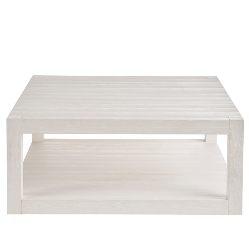 Rosalie Solid Wood Top Single Coffee Table, 17" H x 38" L x 38" W