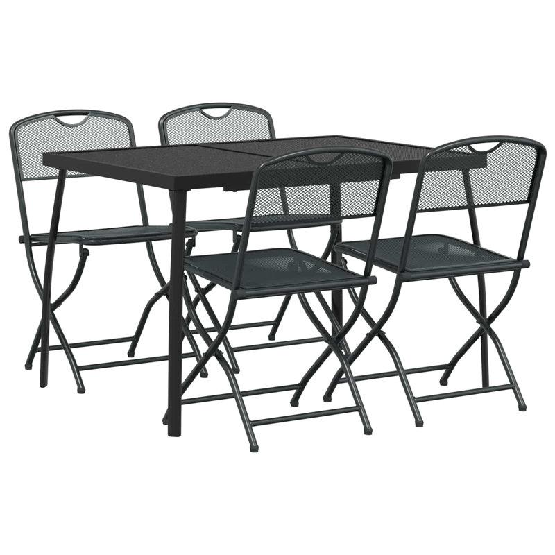 4 - Person Patio Dining Set with Rectangular Table, 72cm H x 110cm W x 80cm D