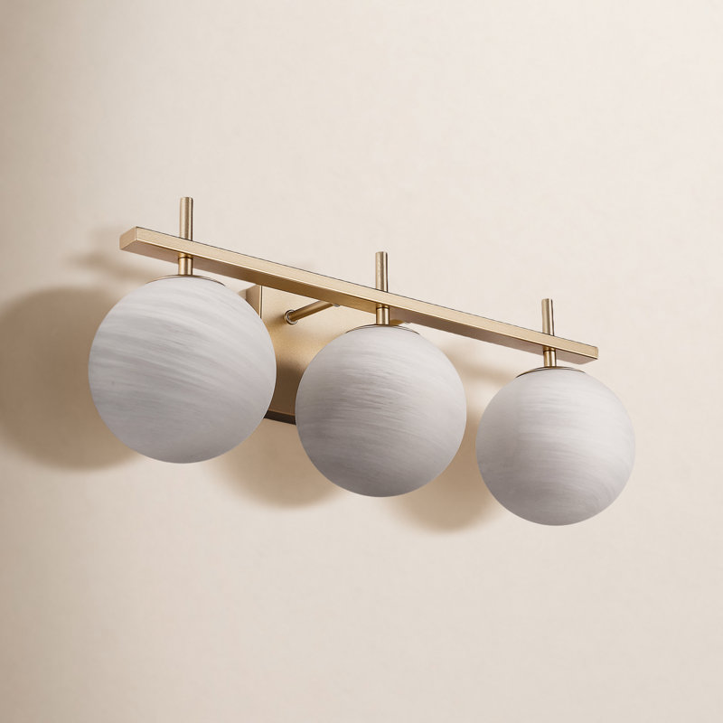 Éclairage pour meuble-lavabo à intensité variable Lio, Or poli, 3