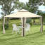 Pavillon de jardin d'extérieur avec rideaux d'intimité en polyester