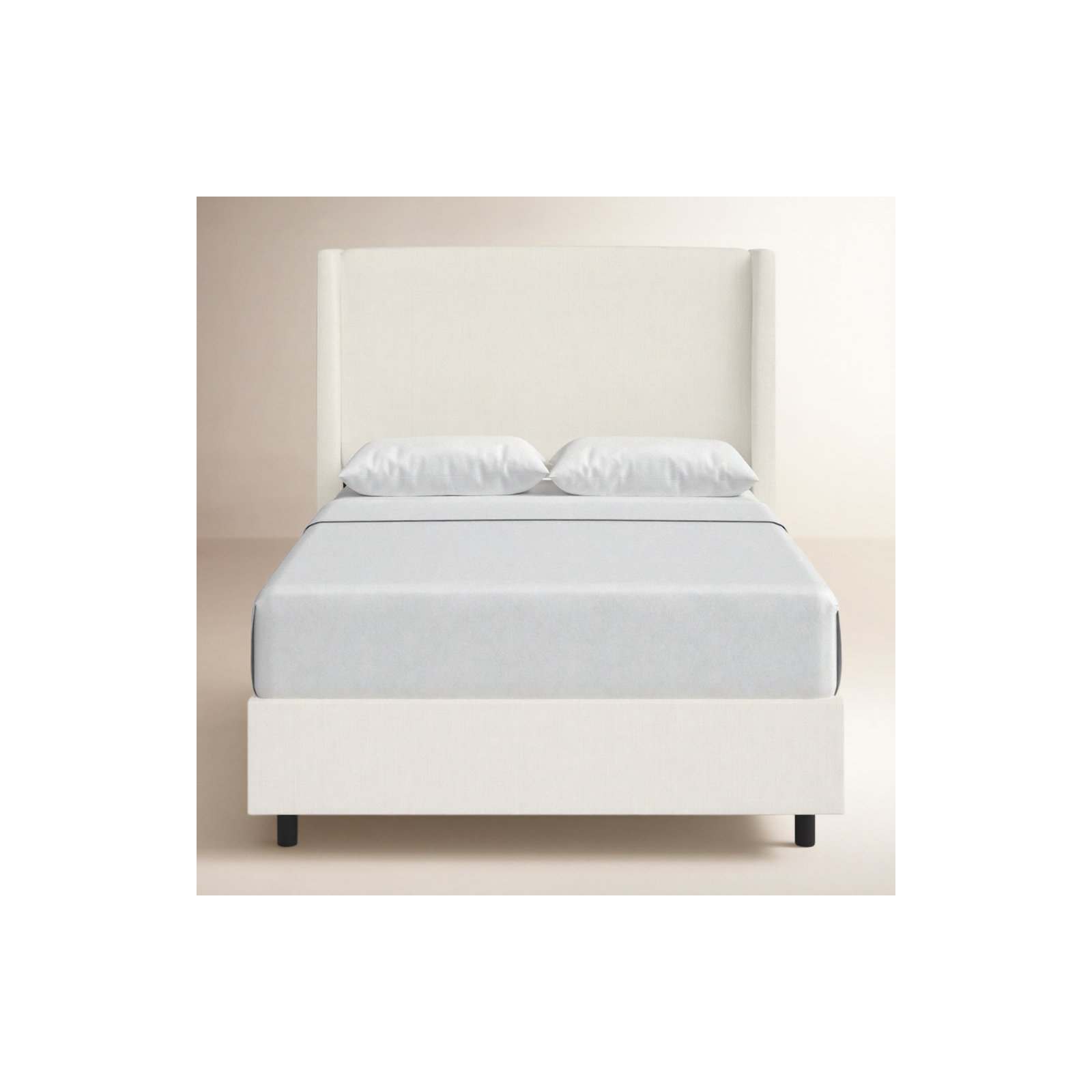 Tilly Upholstered Bed, Zuma White Textured Linen, Full