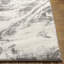 Tapis abstrait ivoire / gris anthracite tissé à la machine Autherine-537327134