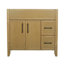 Meuble-lavabo de salle de bain entièrement assemblé en chêne strié avec quincaillerie noir mat Design House l 36 po x P 21 po x H 34 po Design House-126080763-126283083