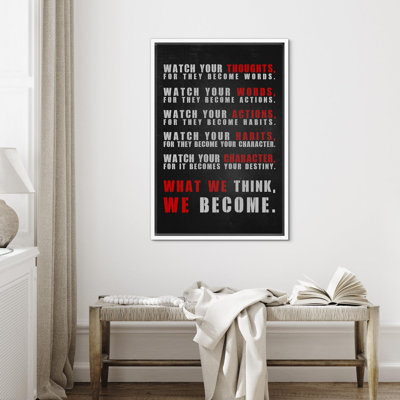 " Inspirational Watch Your Thoughts Motivational Quote "