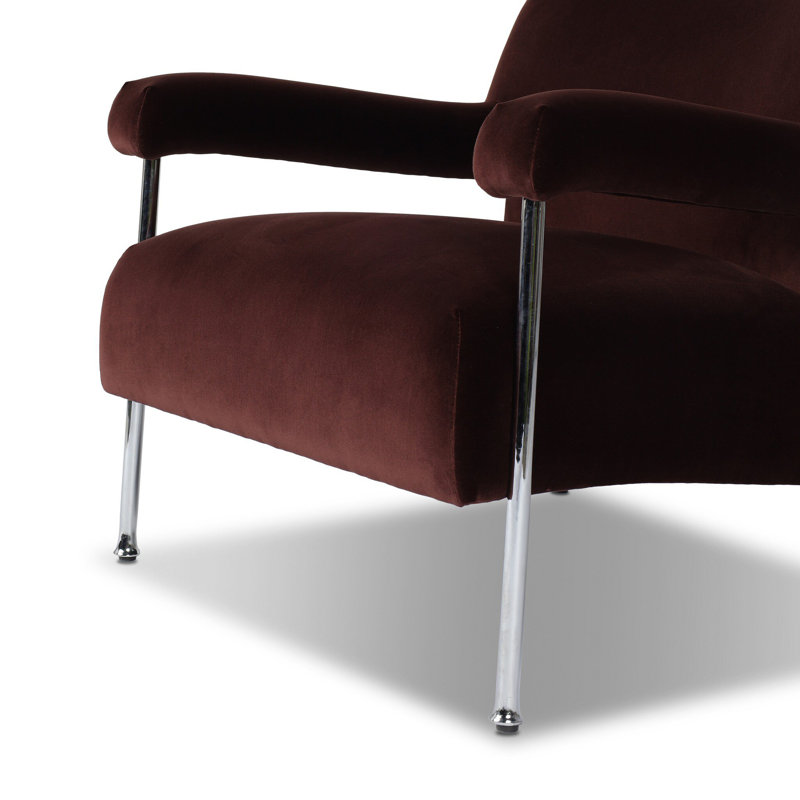 Gabriette Chair-Taupe Shearling, Surrey Plum Performance Velvet
