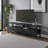 Rodney 72" TV stand with black laminate finish, 72.12'' W X 15.08'' D X 21.46'' H