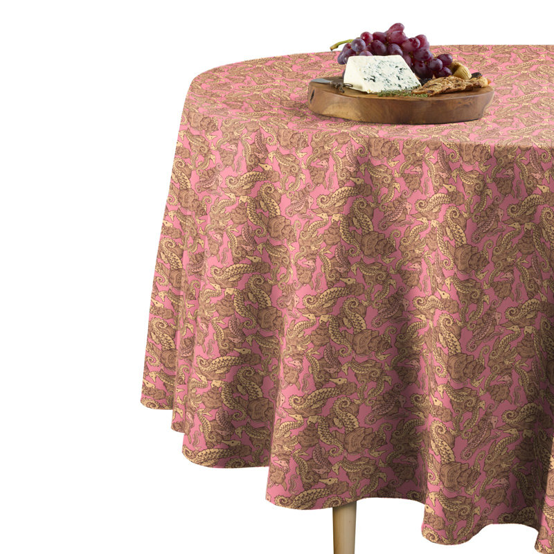 Toome Geometric Round Tablecloth, 84" x 84"