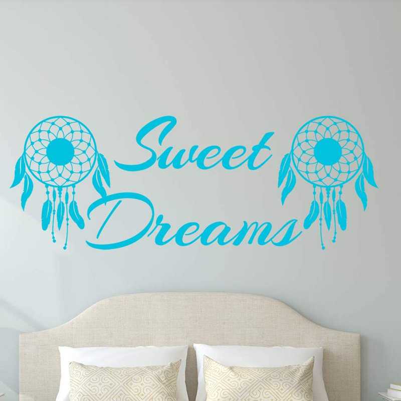 Adhésif décoratif Dream Catcher Sweet Dreams, H 8 po x l 22 po, Bleu ciel