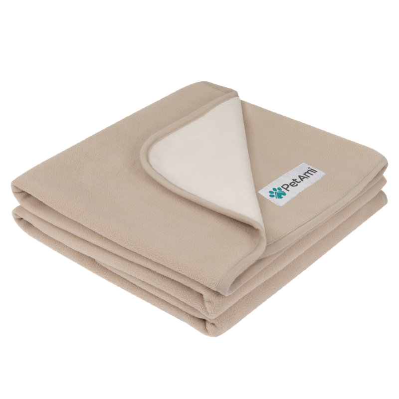 Fleece Polyester Pet Blanket, Taupe/Beige, 60" x 40"
