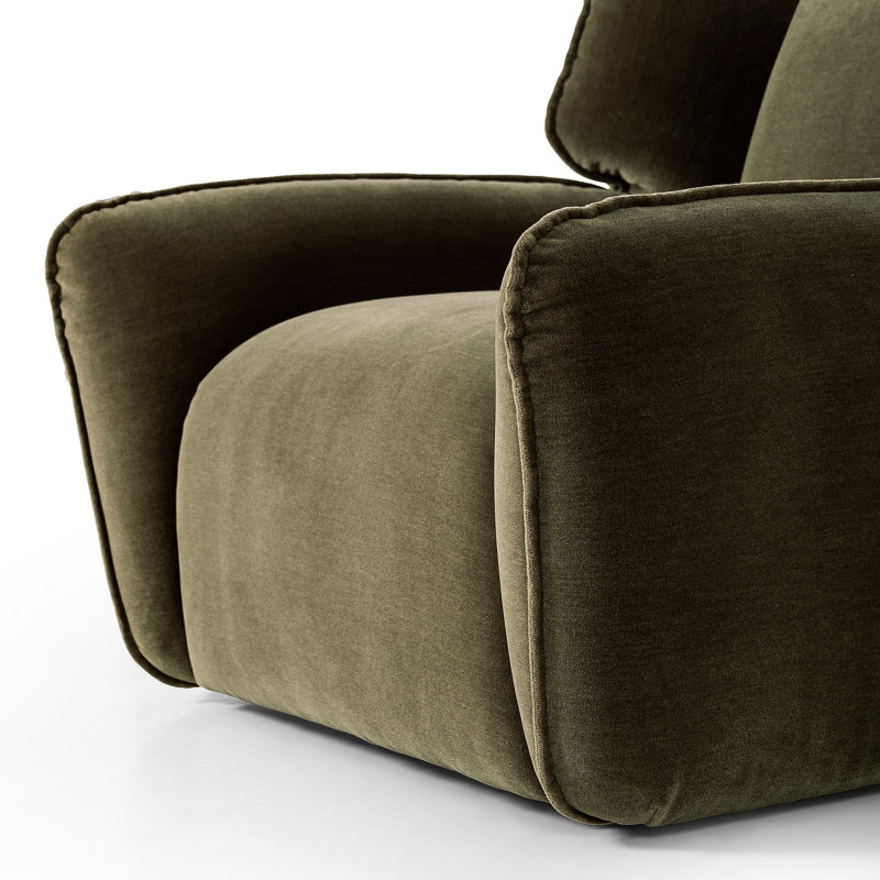Garland Swivel Club Chair, Olive Performance Velvet
