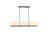 Luminaire suspendu linéaire à 6 lumières pour îlot de cuisine Cameron
