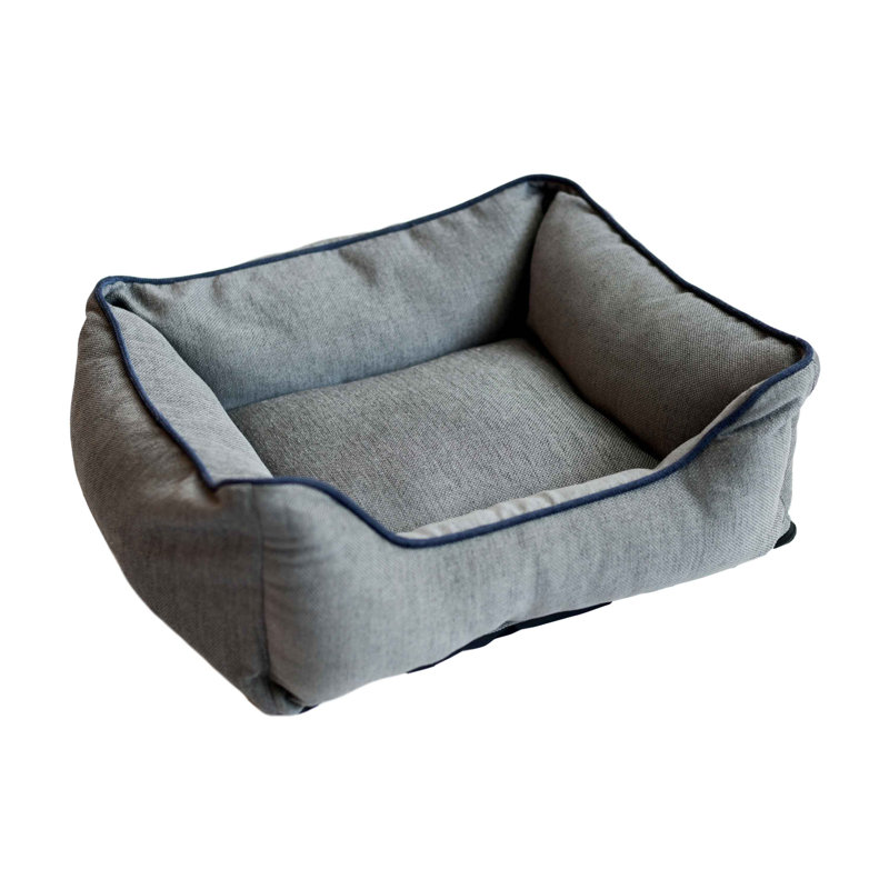 Petit lit pour chien en chenille Repelz-It DGS Pet Products gris / bleu 22 po x 20 po x 7,9 po, Gris