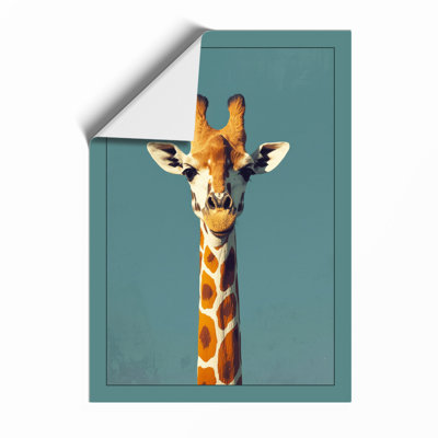 Forward Giraffe Modern - Framed Print