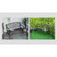 Banc de jardin en acier inoxydable Carmala