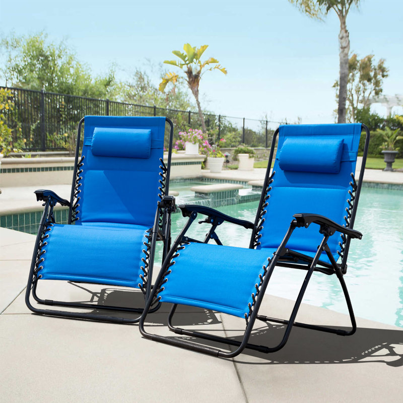 Kantzer Folding Zero Gravity Chair, Blue