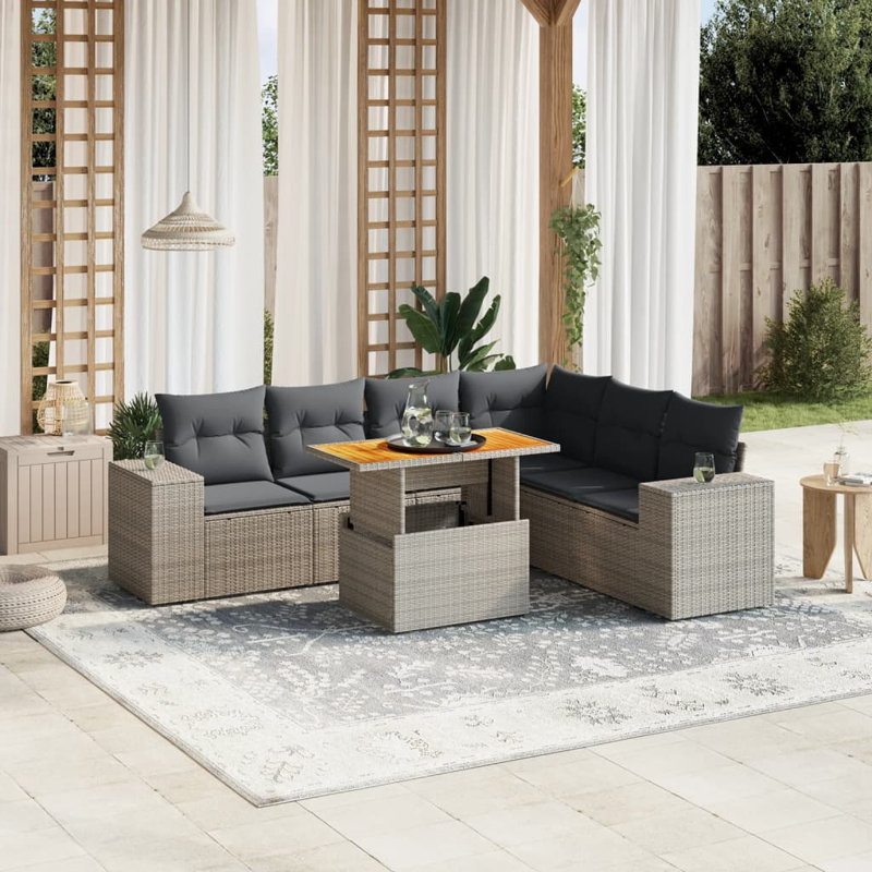 Ensemble de canapé de jardin Vidaxl gris
