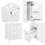 Meuble-lavabo moderne de 61 cm (24 po) avec grand espace de rangement, lavabo en céramique intégré, portes d'armoire robustes en MDF et 3 tiroirs (blanc)-1549271311