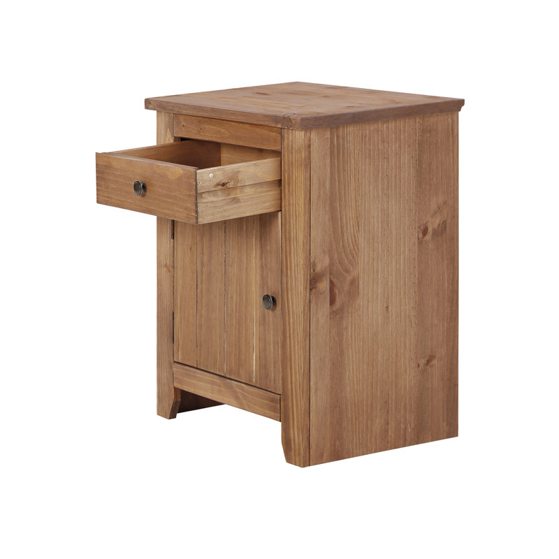 HAVANA PINE BEDSIDE CABINET, Dark Pine