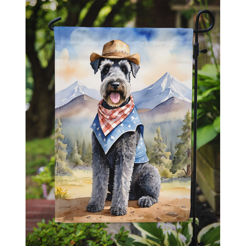 Drapeau Cowboy Welcome Garden, Kerry Blue Terrier