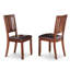 Ensemble de salle à manger 5 pièces comprenant une table de cuisine ronde avec piédestal et 4 chaises de salle à manger en similicuir, 36 x 36 pouces, acajou-1927283735-2110941534-2110941528