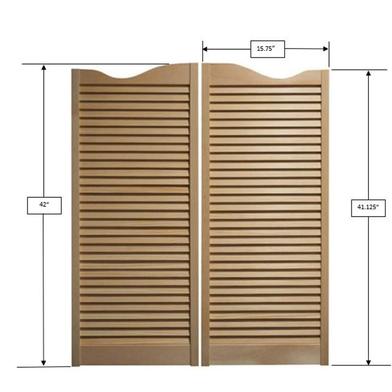 Louvered Wood Café/Saloon Doors, 32" x 42"