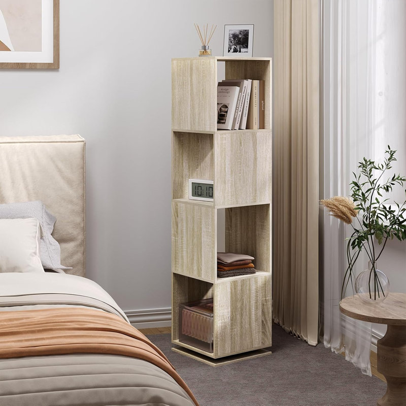 Cedrial 145cm H x 35cm W Cube Bookcase, Light Oak