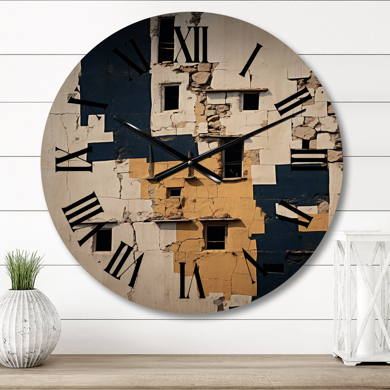 Horloge murale moderne en bois surdimensionnée, Moyenne