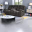 Fauteuil inclinable manuel, canapé classique 2 places en microfibre noir pour cinéma maison