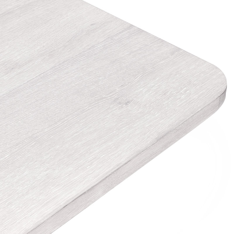 Pedestal Dining Table, 30" H x 71" L x 39" W, White Wash