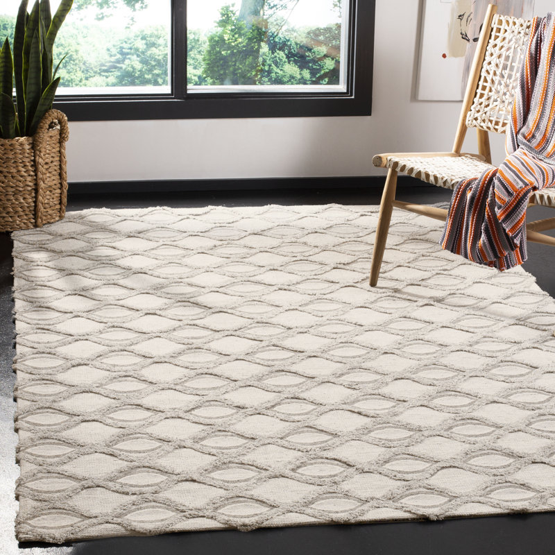 Tapis géométrique tissé à la main Chanelle, Rectangle 4 pi x 6 pi