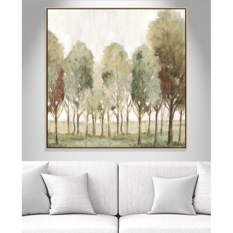«Silent Fall I Print» par Eva Watts, L 46,5 po x H 46,5 po, Toile avec cadre, Flotteur naturel
