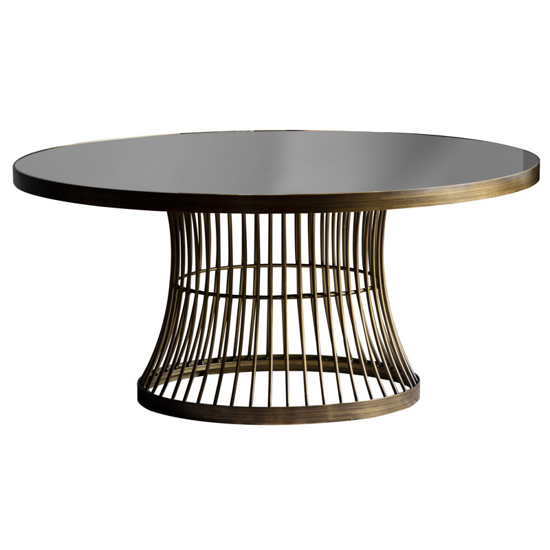 Serefina Frame Coffee Table, Black, Bronze