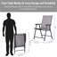 Ensemble de 4 chaises pliantes de camping, structure en acier et tissu en maille, 58 cm (L) x 64 cm (l) x 94 cm (H)