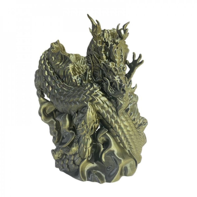 3D Printed Dragon Wine Holder, Gold/Black
