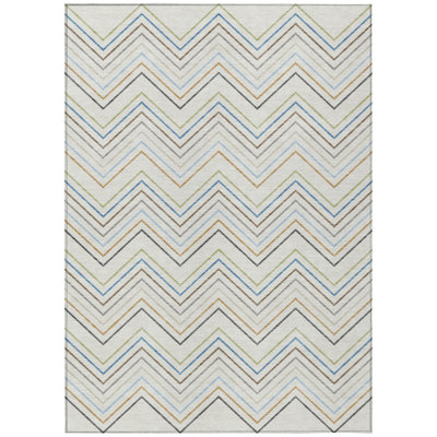 Machine Washable Indoor/Outdoor Kendricks ACN2392 Stripes Rug