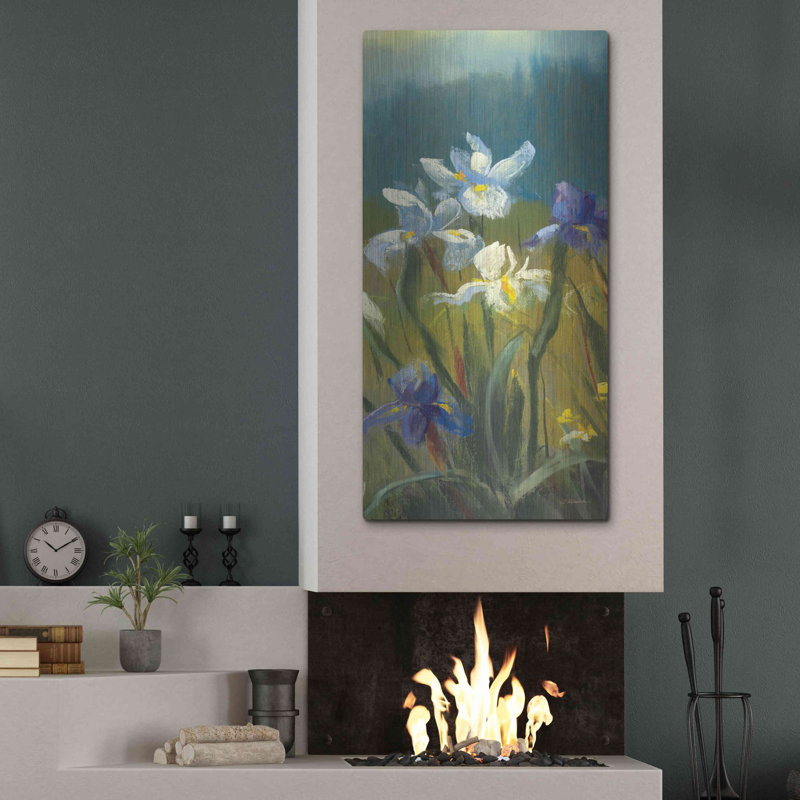 " Wild Iris III " by Carol Rowan, 48" H x 24" W