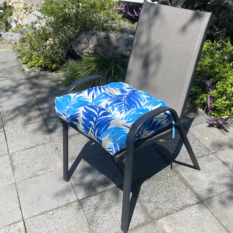 Coussin de siège d'extérieur Cloughmills, Mélange de polyester bleu