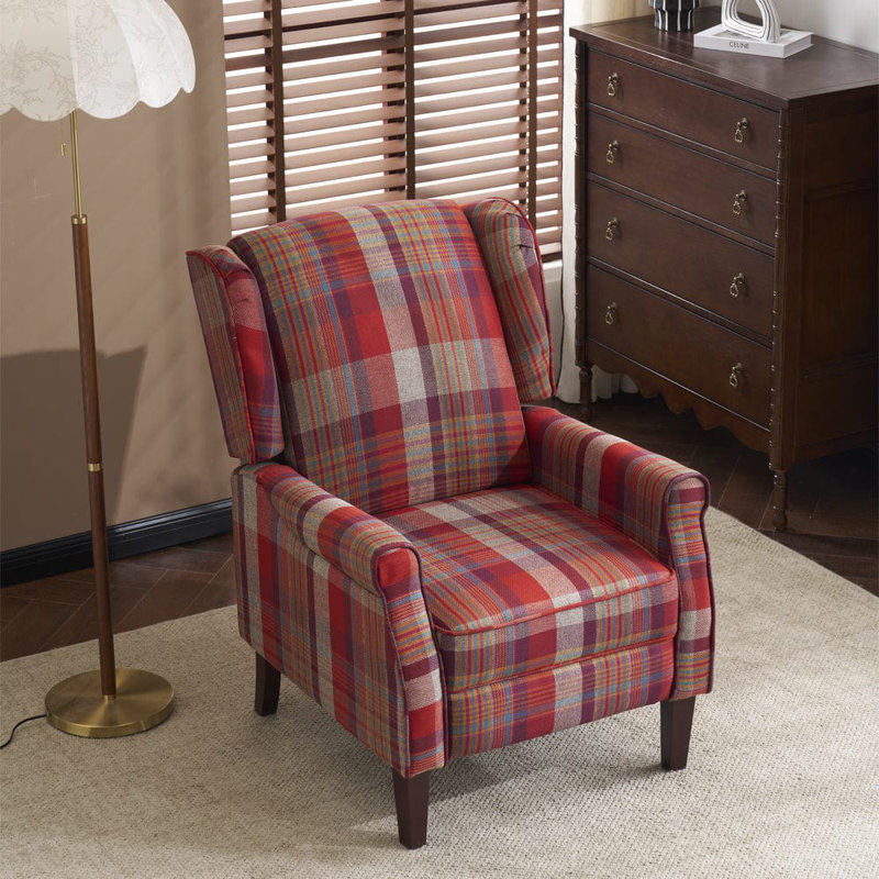 Imogen 70cm Wide Wing Chair Recliner, Red