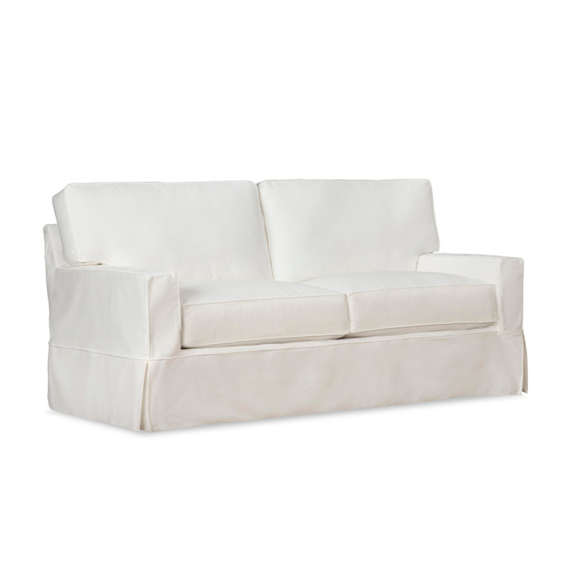 Taylor 78'' Slipcovered Sofa, Bayou Off White Canvas