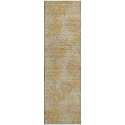 Premium Machine Washable Prisco Gold Rug