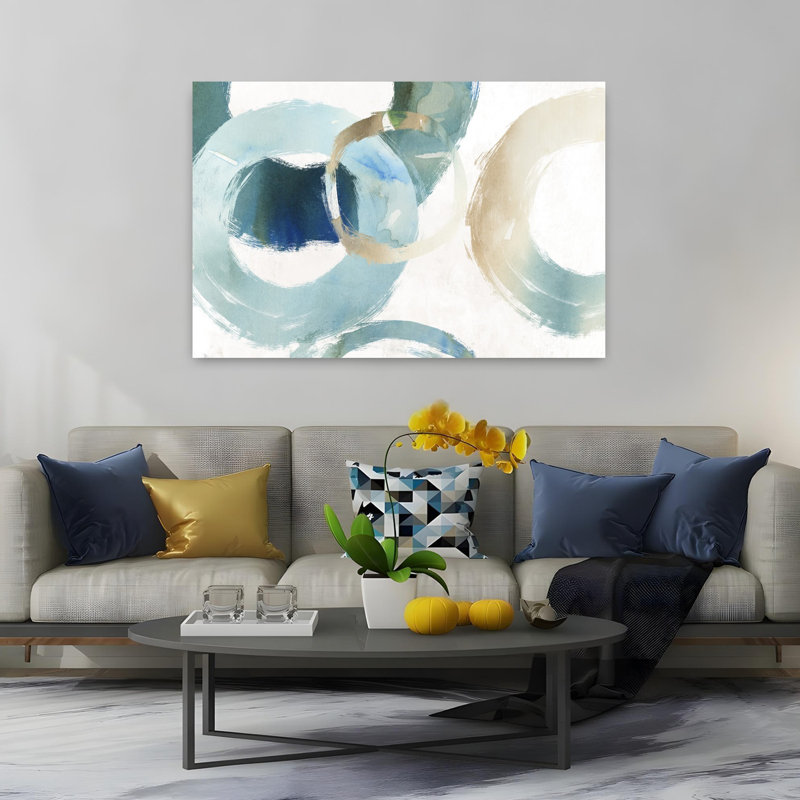 Volatile I, art organique moderne abstrait, H 40 po x l 60 po
