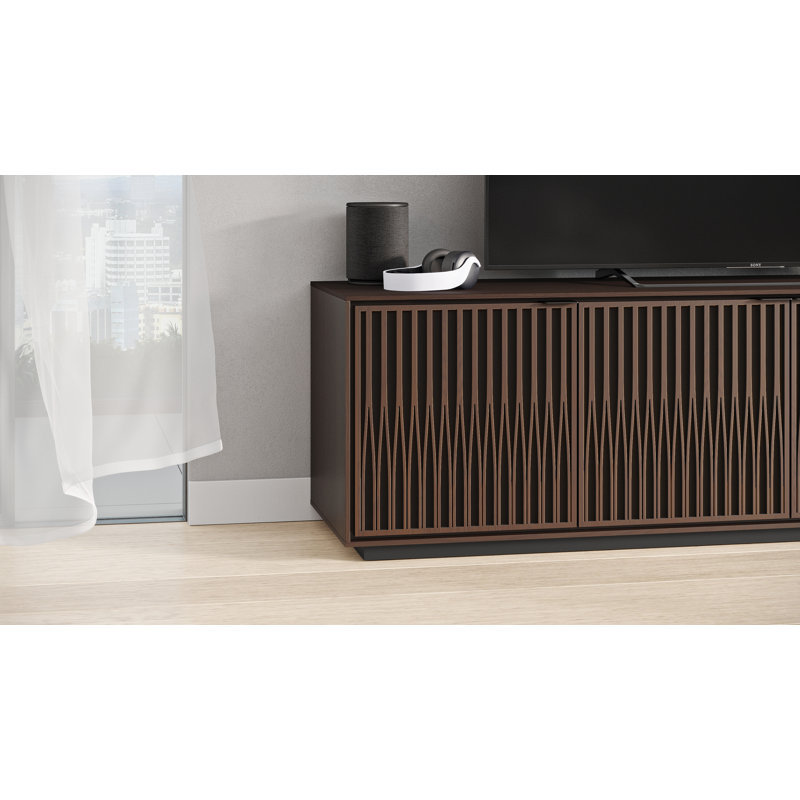 Elements - Cabinet with Rolling Plinth Base - Tune Door, Toasted Oak