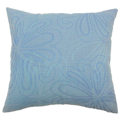 Housse de coussin décoratif floral velours Pomona